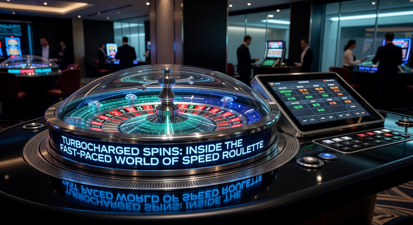 Ein dynamisches Live-Stream-Bild eines Speed-Roulette-Tisches mit rotierendem Rad und Dealer in Aktion