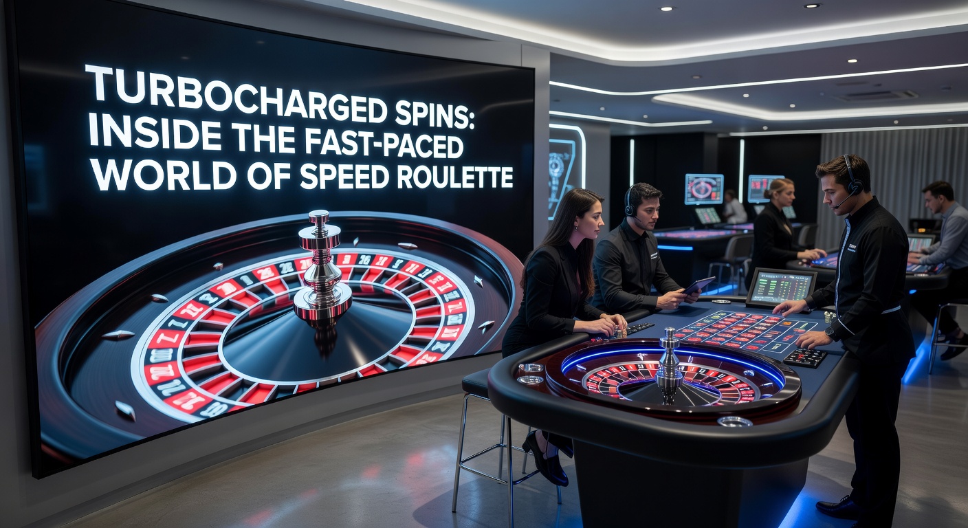 Nahaufnahme eines Speed-Roulette-Rades im Hochgeschwindigkeitsbetrieb mit fliegender Kugel und digitalem Timer